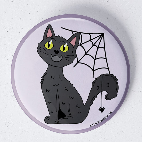 Black Cat Spooky 1.75" Button Pin 1.75" Button