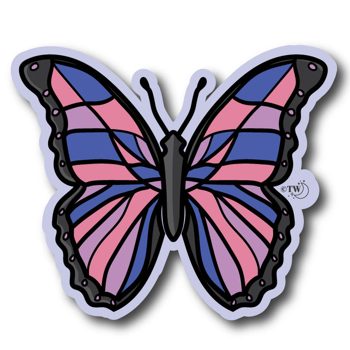Bisexual Pastel Butterfly Sticker