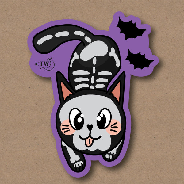 Skelicat Spooky Sticker