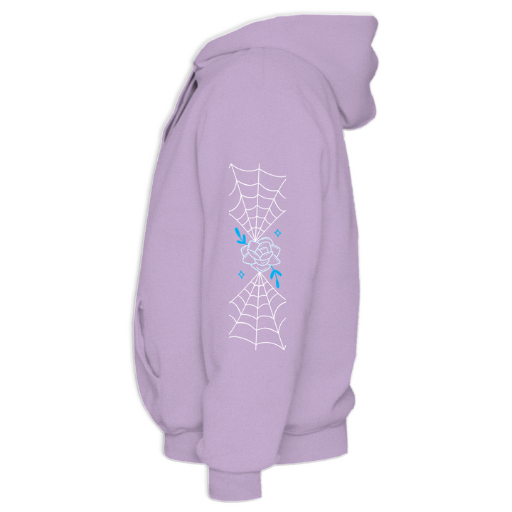 Original artwork by Tiny Werewolves | Retro Spooky Cat Vote Midweight Printed Sleeve Pullover Hoodie in | Shop to get your gender neutral Pullover Hoodie