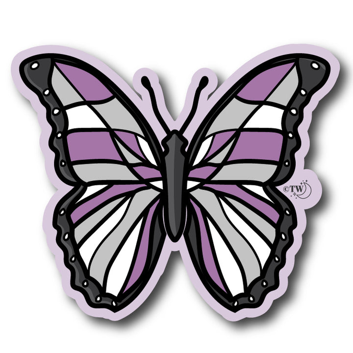 Asexual Pastel Butterfly Sticker