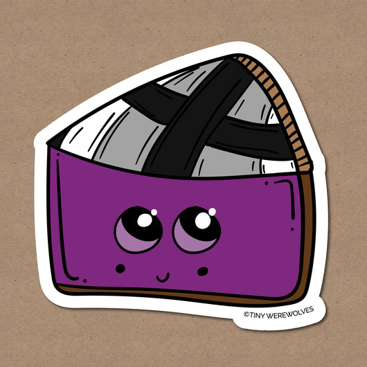 Original artwork by Tiny Werewolves | Asexual Pie Sticker in | Shop to get your gender neutral Sticker