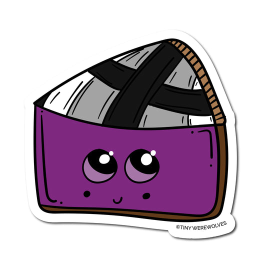 Original artwork by Tiny Werewolves | Asexual Pie Sticker in 5" Sticker | Shop to get your gender neutral Sticker
