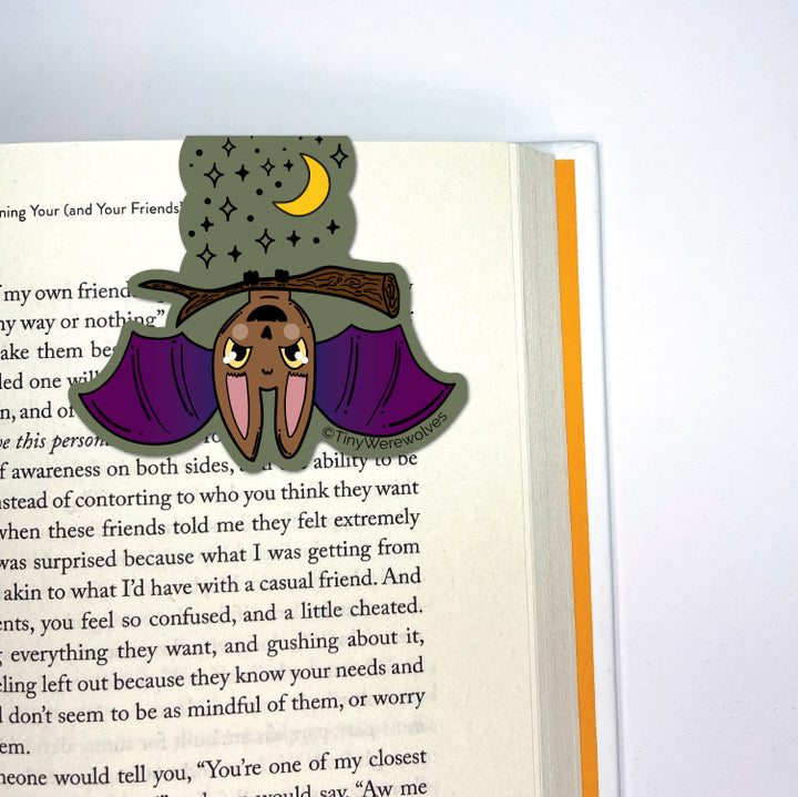 Bat Spooky Laminated Magnetic Bookmark