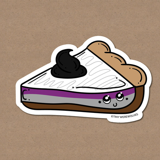 Original artwork by Tiny Werewolves | Demisexual Pie Sticker in | Shop to get your gender neutral Sticker