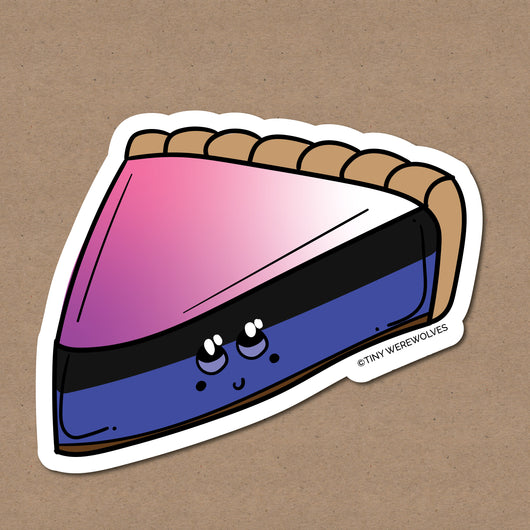 Original artwork by Tiny Werewolves | Genderfluid Pie Sticker in | Shop to get your gender neutral Sticker