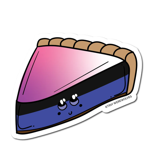 Original artwork by Tiny Werewolves | Genderfluid Pie Sticker in 5" Sticker | Shop to get your gender neutral Sticker