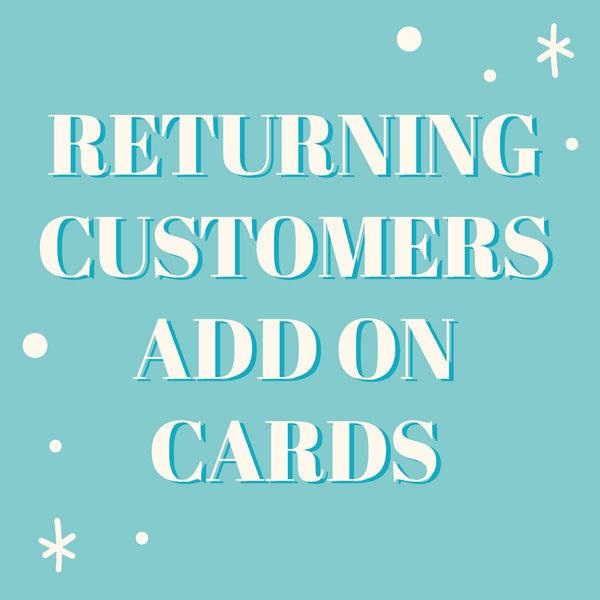 Custom Illustrated Pet Holiday Greeting Cards Add-On Cards / Returning Customers