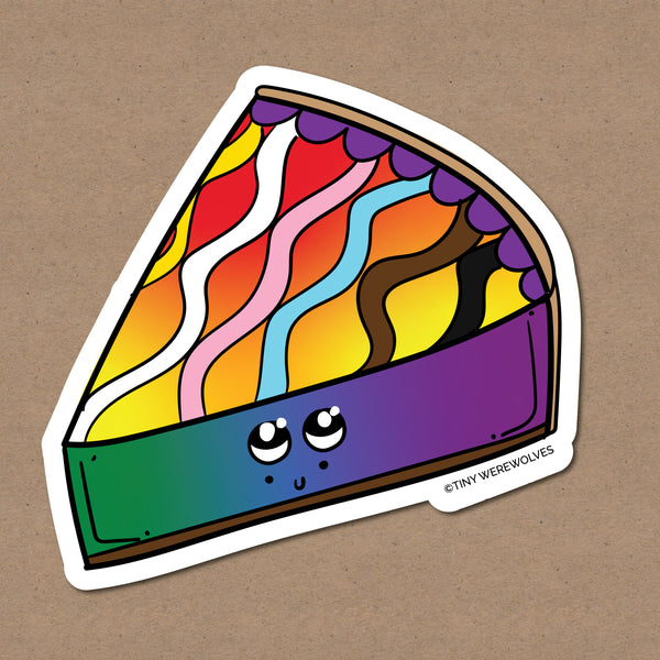 Intersex-Inclusive Progress Rainbow Pie Sticker
