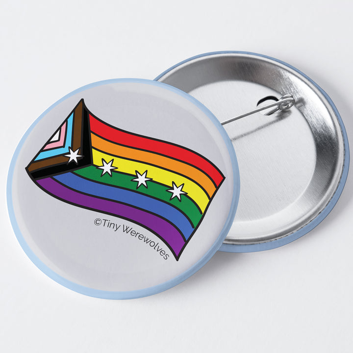 Chicago Progressive Rainbow Pride 1.75" Button Pin