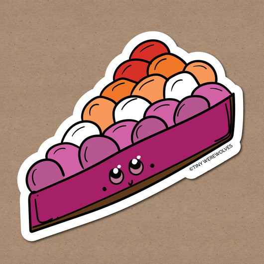 Original artwork by Tiny Werewolves | Lesbian Pie Sticker in | Shop to get your gender neutral Sticker