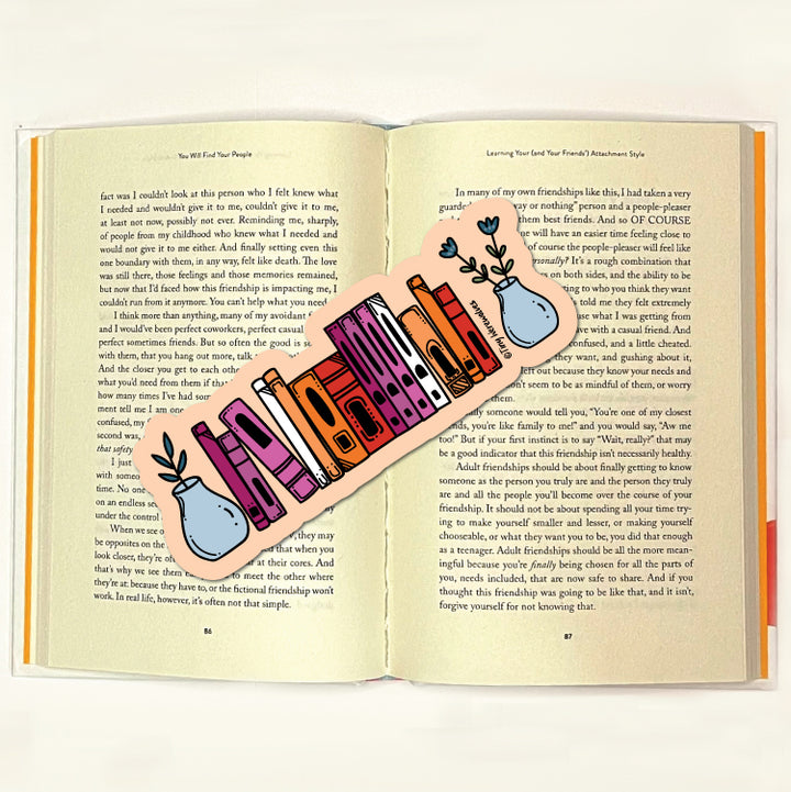 Lesbian Bookshelf Pride Laminated Printed Bookmark