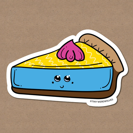 Original artwork by Tiny Werewolves | Pansexual Pie Sticker in | Shop to get your gender neutral Sticker
