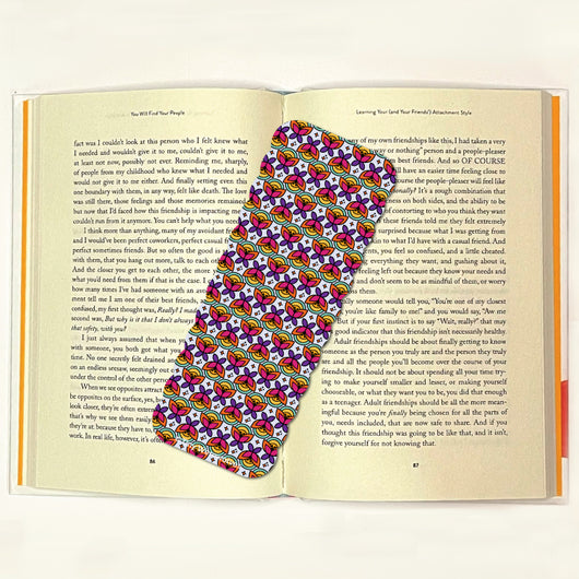 Original artwork by Tiny Werewolves | Retro Butterfly Laminated Printed Bookmark in | Shop to get your gender neutral Laminated Bookmark