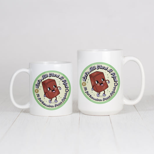 Original artwork by Tiny Werewolves | Let's All Start A Riot Mug in | Shop to get your gender neutral Mug