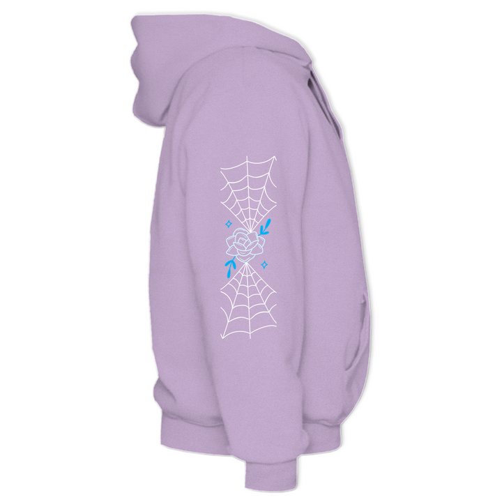 Original artwork by Tiny Werewolves | Retro Spooky Cat Vote Midweight Printed Sleeve Pullover Hoodie in | Shop to get your gender neutral Pullover Hoodie