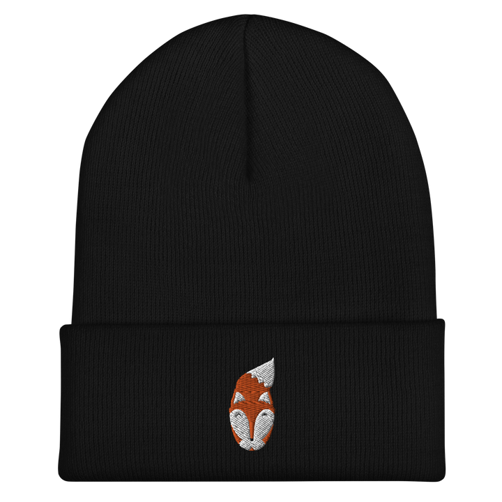 Original artwork by Tiny Werewolves | Modern Fox Embroidered Cuffed Beanie in | Shop to get your gender neutral Cuffed Beanie