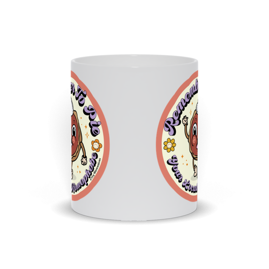 Original artwork by Tiny Werewolves | Pie Your Local Homophobe Mug in | Shop to get your gender neutral Mug