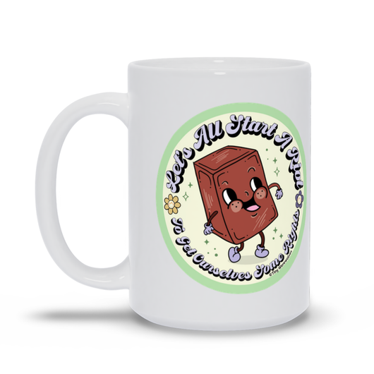 Original artwork by Tiny Werewolves | Let's All Start A Riot Mug in | Shop to get your gender neutral Mug