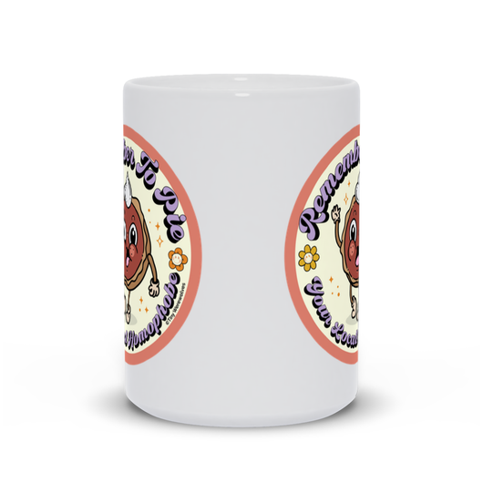 Original artwork by Tiny Werewolves | Pie Your Local Homophobe Mug in | Shop to get your gender neutral Mug