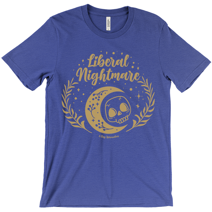 Liberal Nightmare Unisex Fitted Tee Heather True Royal