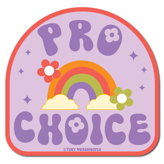 Original artwork by Tiny Werewolves | Pro Choice Sticker in 5" Sticker | Shop to get your gender neutral Sticker