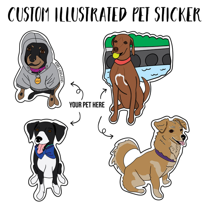 Custom Illustrated Pet Sticker