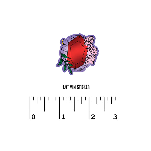 Original artwork by Tiny Werewolves | Crystal & Flower Birthstone Mini Sticker Pack in | Shop to get your gender neutral Sticker