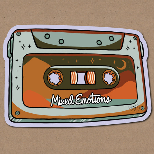 Original artwork by Tiny Werewolves | 2-Pack Mixtape Stickers in | Shop to get your gender neutral Sticker