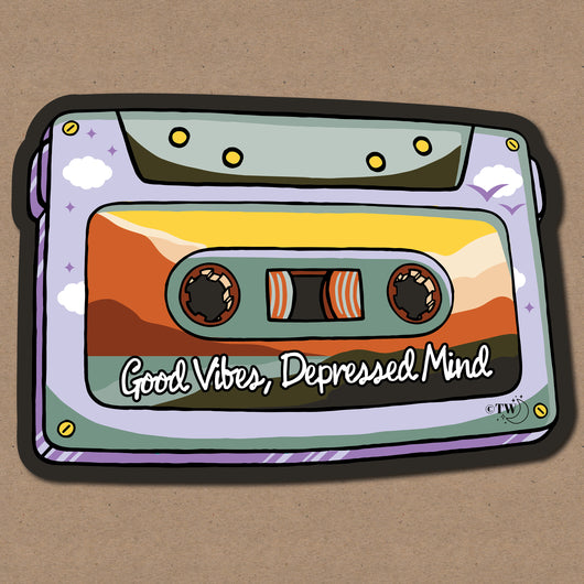 Original artwork by Tiny Werewolves | 2-Pack Mixtape Stickers in | Shop to get your gender neutral Sticker