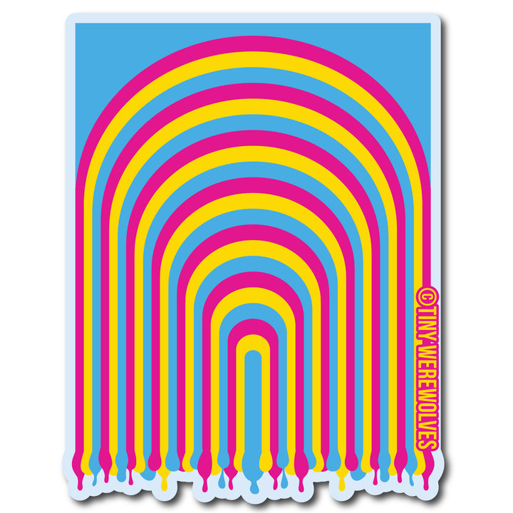 Pansexual Dripping Rainbow Sticker