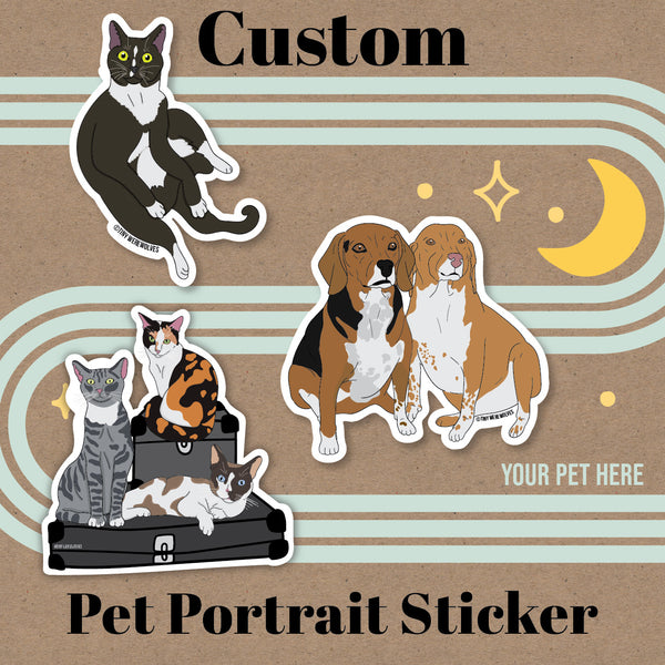 Custom Illustrated Pet Sticker
