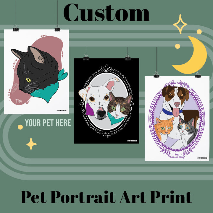 Custom Illustrated Pet Art Print
