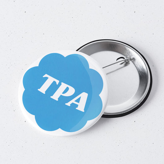 Original artwork by Tiny Werewolves | TPA 1" Mini Button Pin in Verified TPA | Shop to get your gender neutral Metal Pinback Button