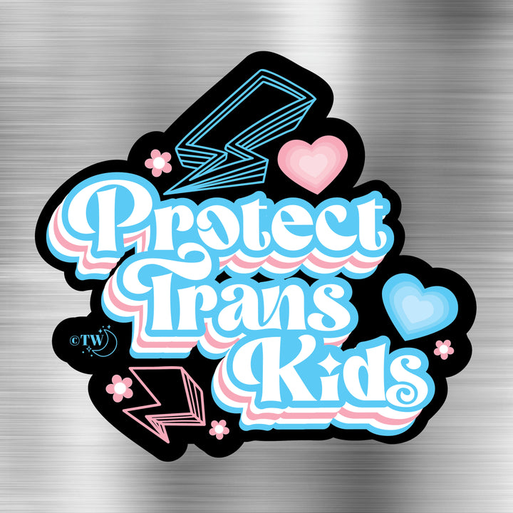 Retro Protect Trans Kids Magnet