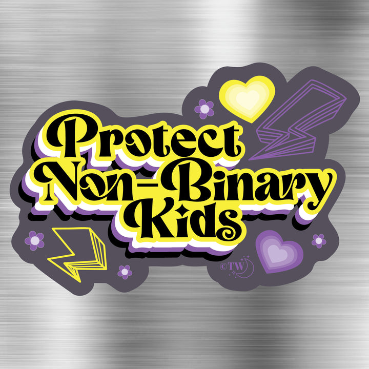 Retro Protect Non-Binary Kids Magnet