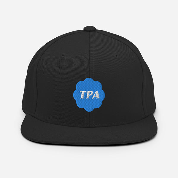 Original artwork by Tiny Werewolves | TPA Verified Embroidered Snapback in Black | Shop to get your gender neutral Snapback