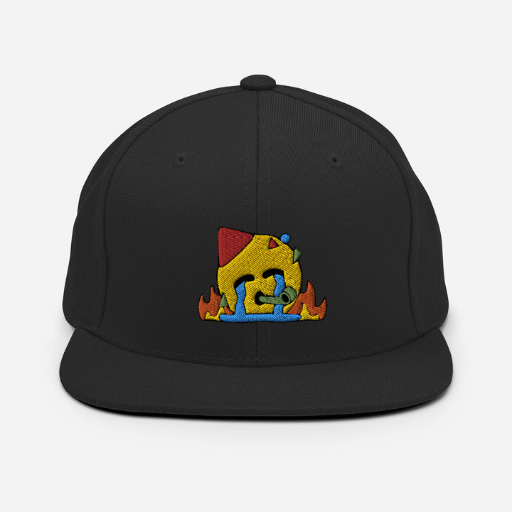 Chaotic Party Emoji Embroidered Snapback Black