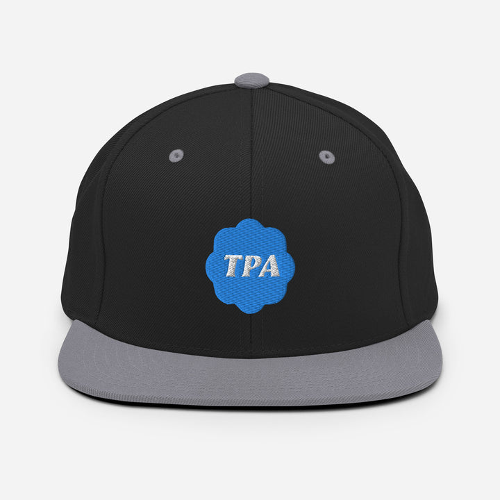 TPA Verified Embroidered Snapback Black/ Silver