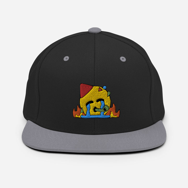 Chaotic Party Emoji Embroidered Snapback Black/ Silver