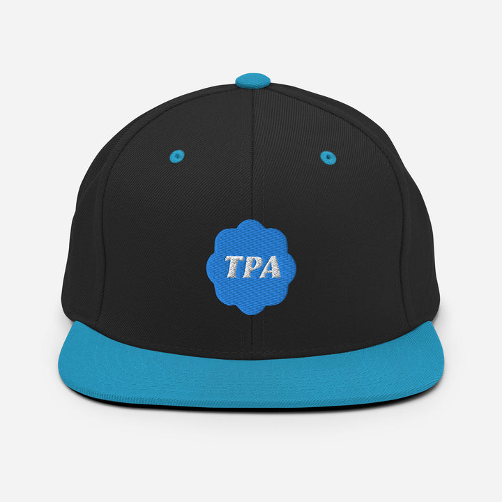 TPA Verified Embroidered Snapback Black/ Teal