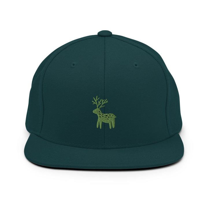Reindeer Embroidered Snapback Spruce