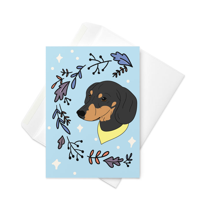 Custom Illustrated Pet Holiday Greeting Cards 1 Pet