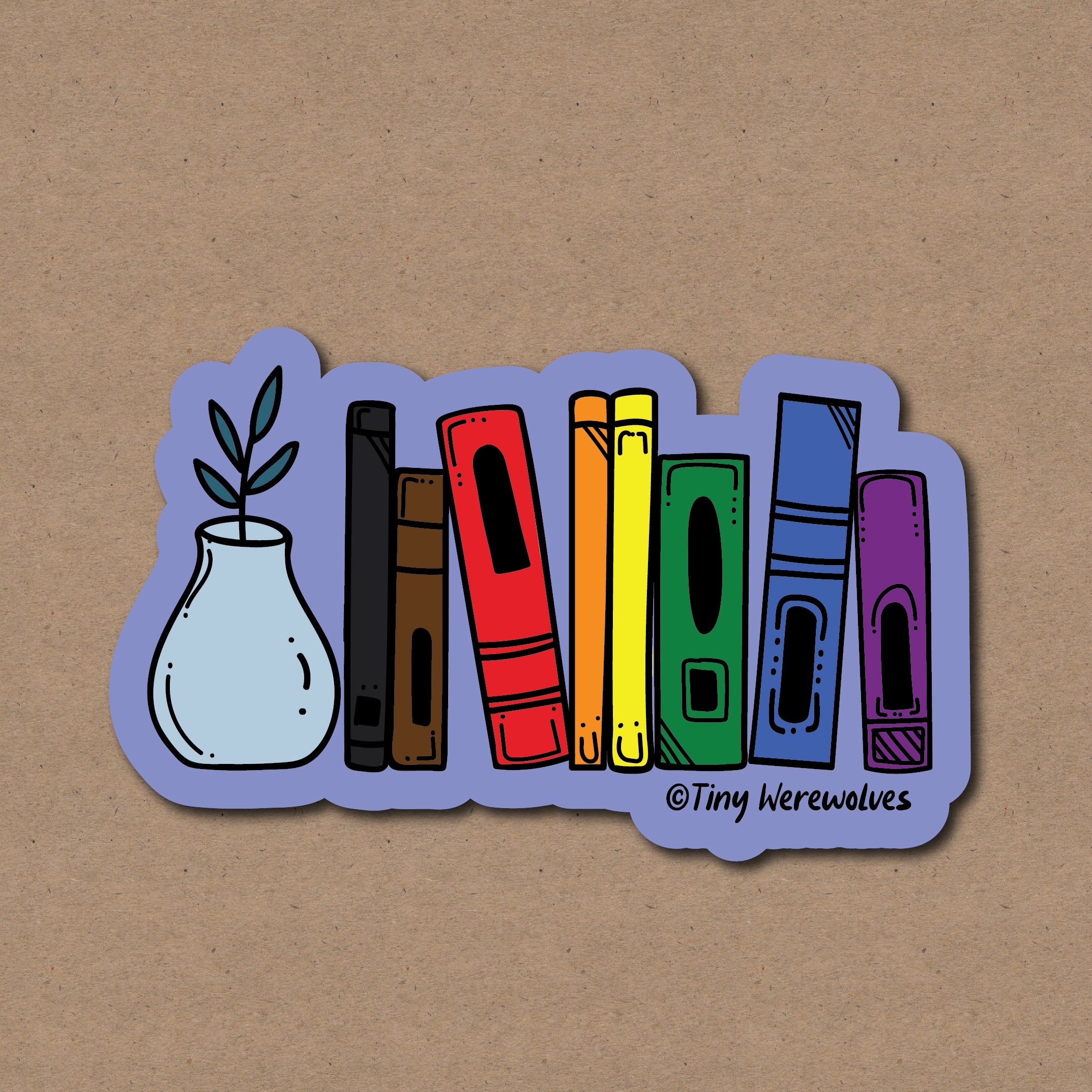 Sticker Poc POC Rainbow Bookshelf Pride Sticker – Tiny Werewolves