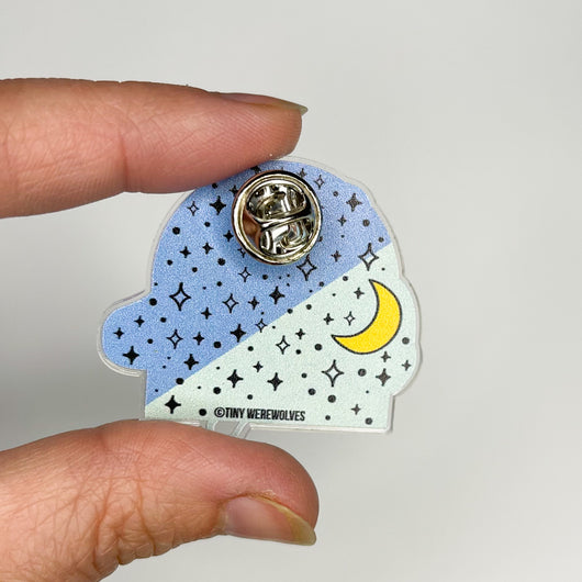Original artwork by Tiny Werewolves | They / Them Pronouns Bubble Acrylic Pin in | Shop to get your gender neutral Acrylic Pin