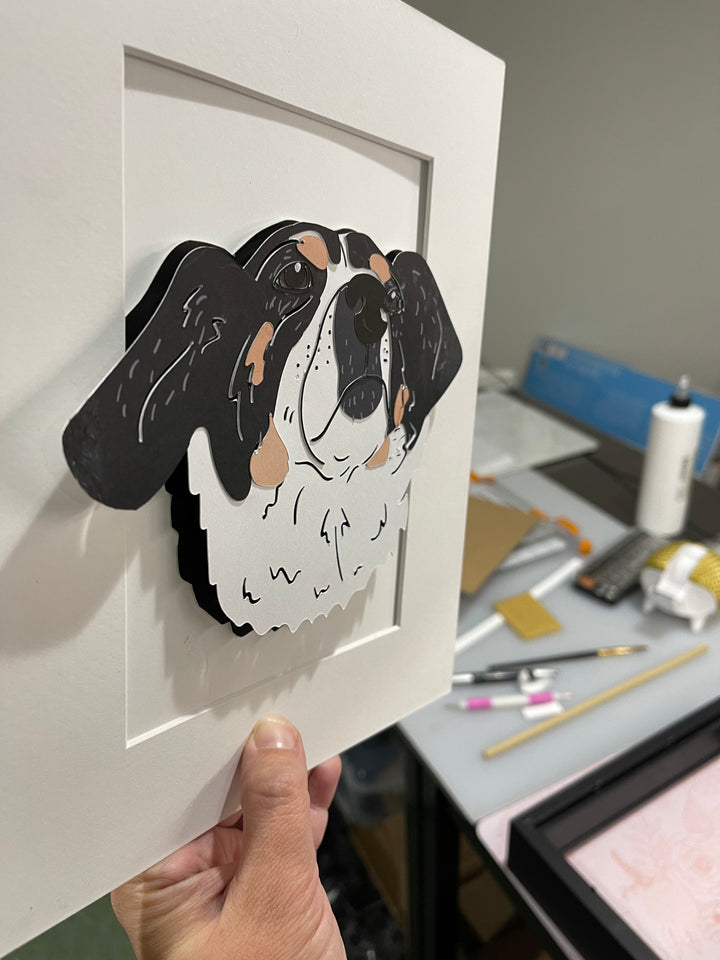 Paper Cut Pet Portrait | Custom Artwork